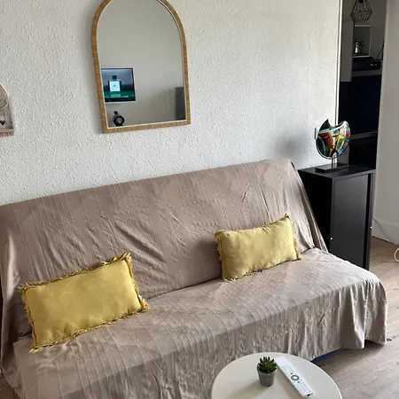 T2 cosy avec terrasse et parking en RDC 50m mer Barcares village *
